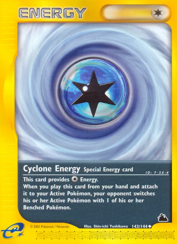 Carta Cyclone Energy, número 143/144 da coleção Skyridge