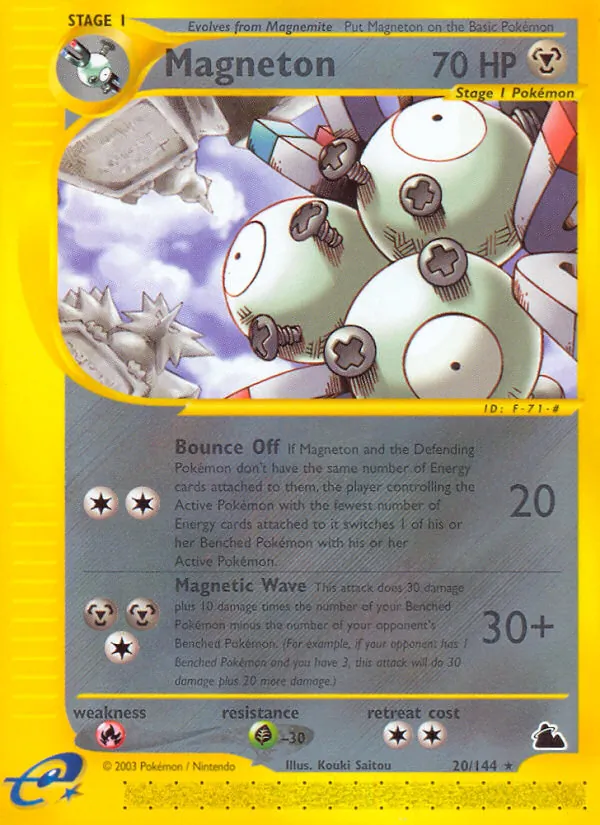 Carta Magneton, número 20/144 da coleção Skyridge