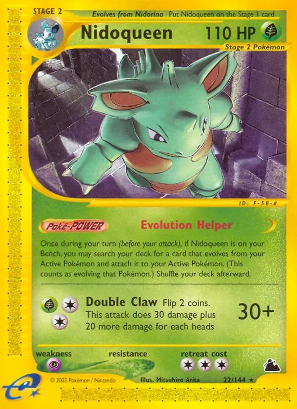 Carta Nidoqueen, número 22/144 da coleção Skyridge