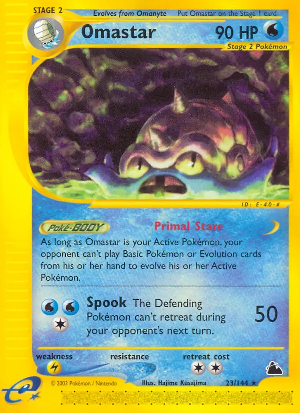 Carta Omastar, número 23/144 da coleção Skyridge