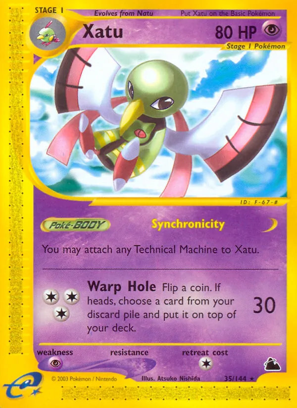 Carta Xatu, número 35/144 da coleção Skyridge