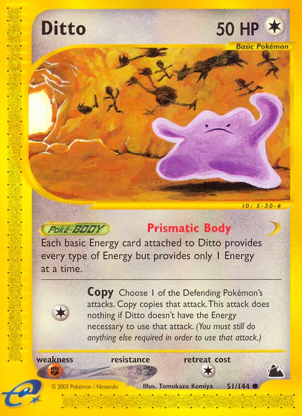 Carta Ditto, número 51/144 da coleção Skyridge