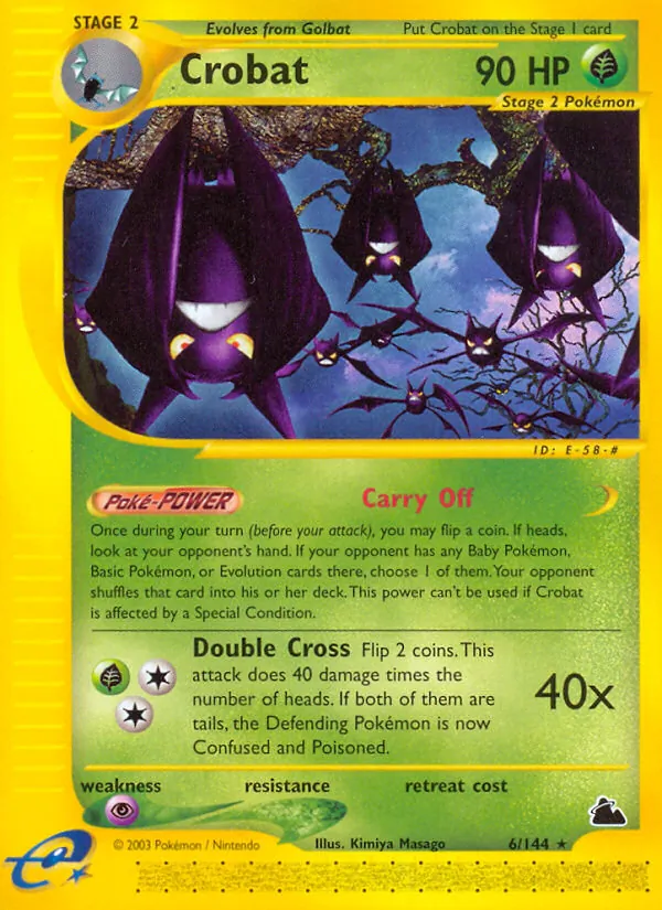 Carta Crobat, número 6/144 da coleção Skyridge