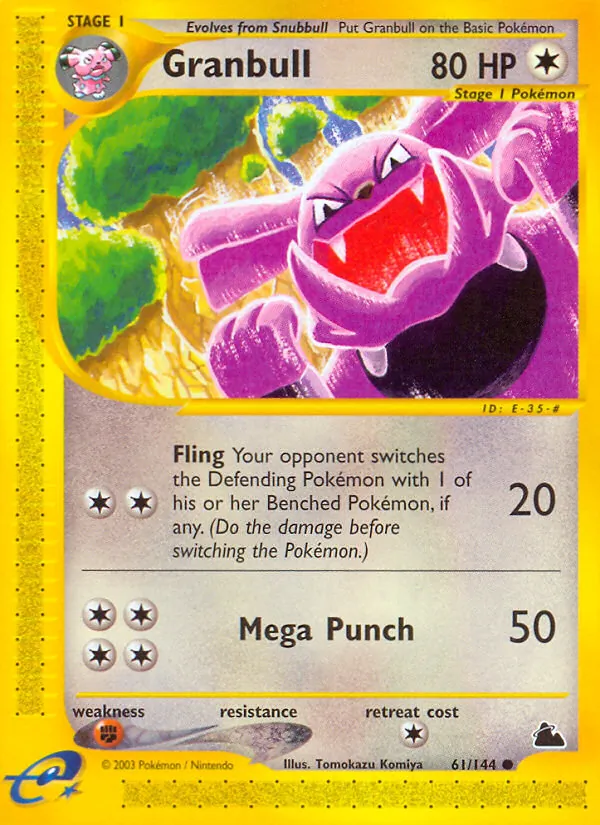 Carta Granbull, número 61/144 da coleção Skyridge