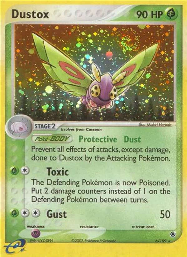 Carta Dustox, número 6/109 da coleção EX Rubi e Safira