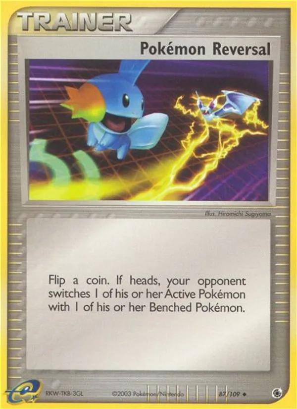 Carta Pokémon Reversal, número 87/109 da coleção EX Rubi e Safira