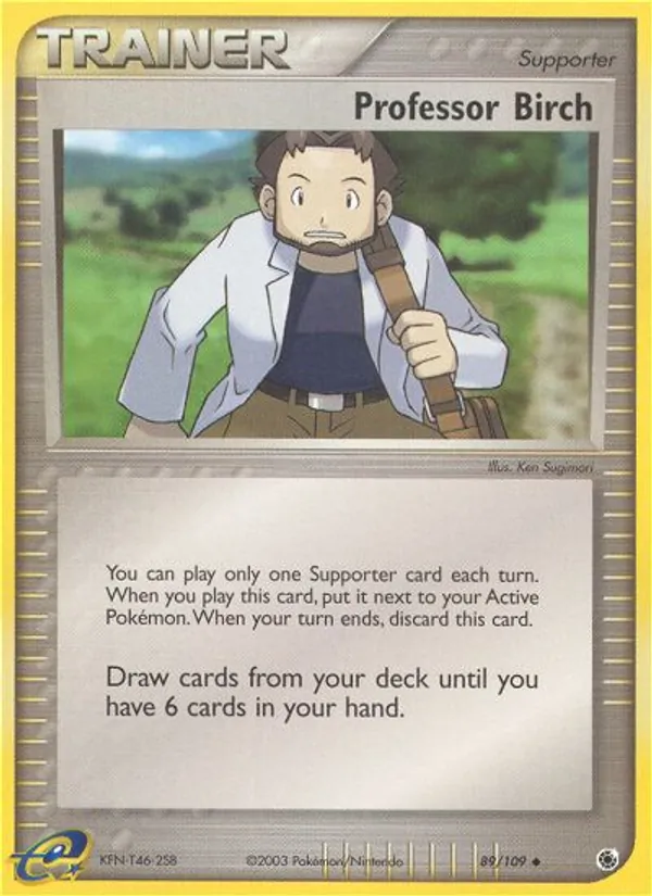 Carta Professor Birch, número 89/109 da coleção EX Rubi e Safira