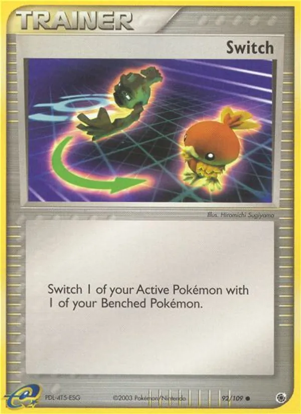 Carta Switch, número 92/109 da coleção EX Rubi e Safira