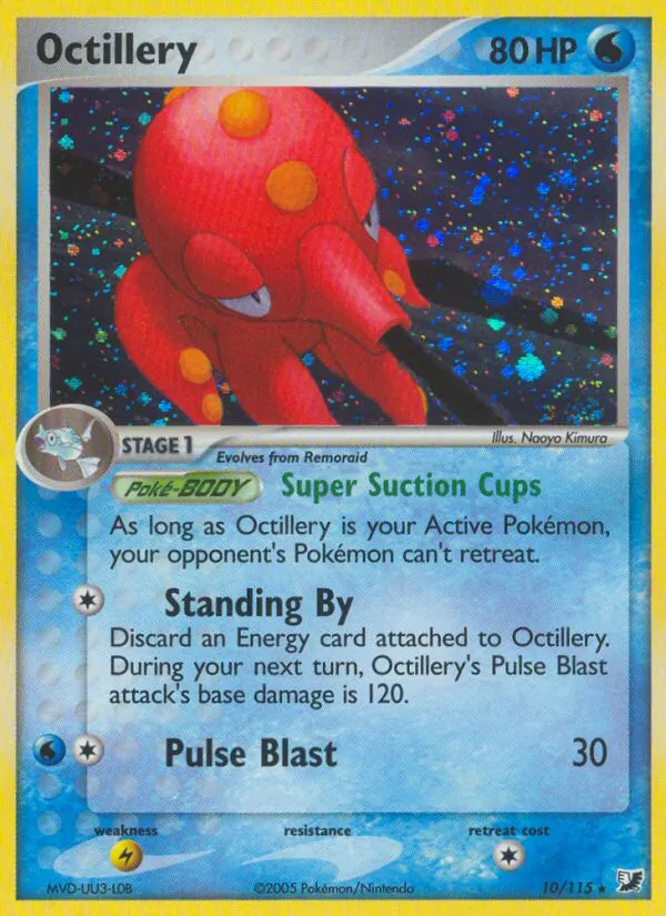 Carta Octillery, número 10/115 da coleção EX Forças Ocultas