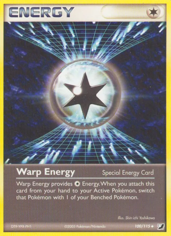 Carta Warp Energy, número 100/115 da coleção EX Forças Ocultas