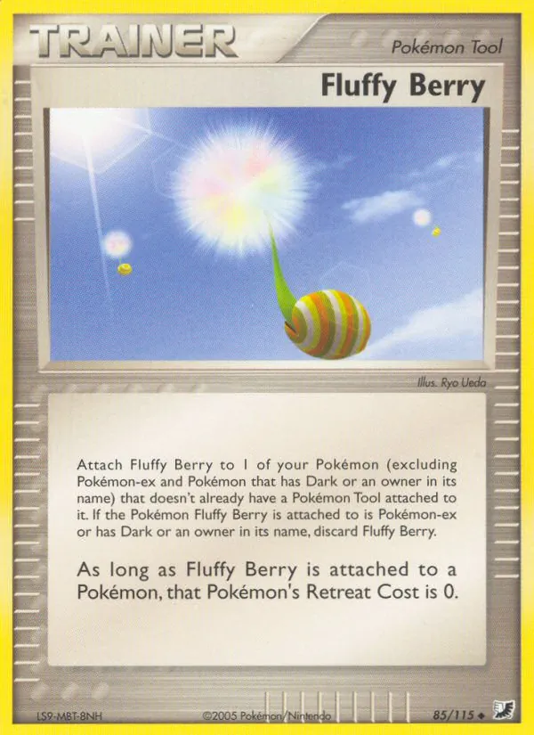 Carta Fluffy Berry, número 85/115 da coleção EX Forças Ocultas