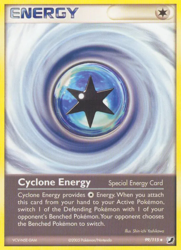 Carta Cyclone Energy, número 99/115 da coleção EX Forças Ocultas