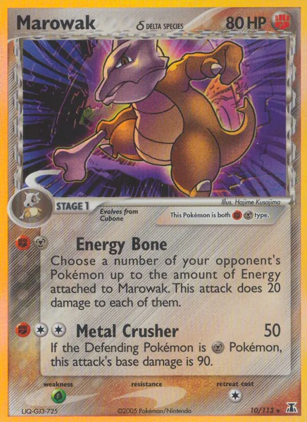 Carta Marowak δ, número 10/113 da coleção Delta Species