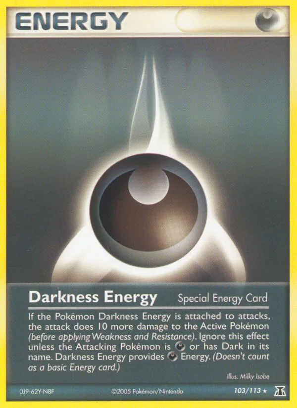 Carta Darkness Energy, número 103/113 da coleção Delta Species