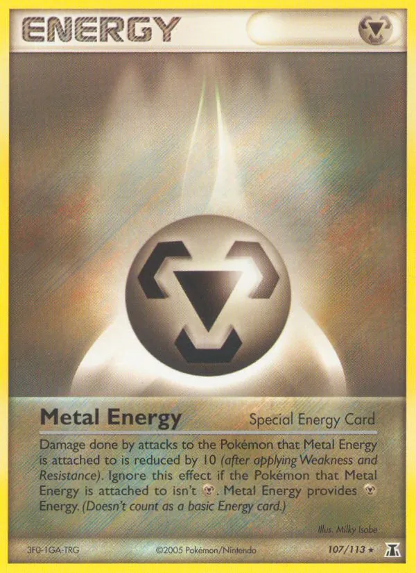 Carta Metal Energy, número 107/113 da coleção Delta Species