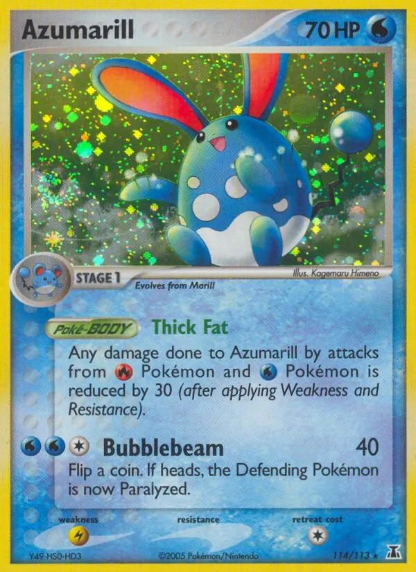 Carta Azumarill, número 114/113 da coleção Delta Species