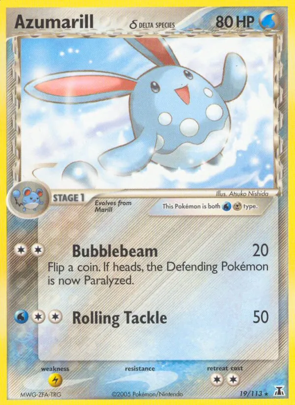 Carta Azumarill δ, número 19/113 da coleção Delta Species
