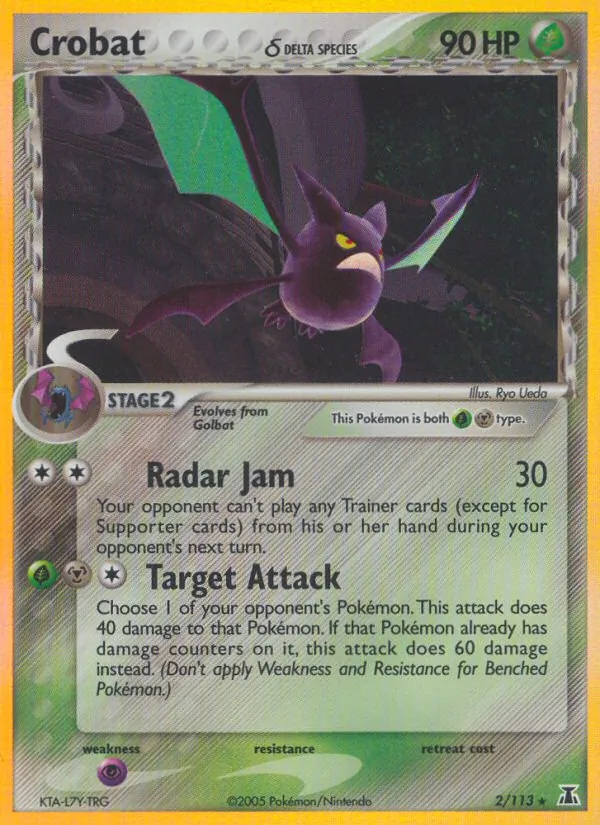 Carta Crobat δ, número 2/113 da coleção Delta Species