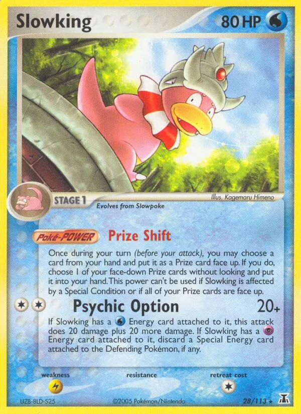 Carta Slowking, número 28/113 da coleção Delta Species