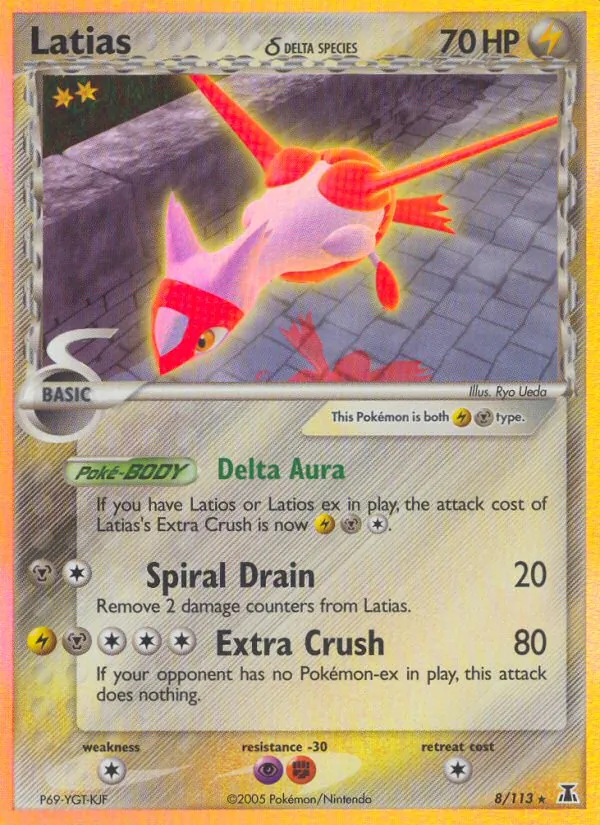 Carta Latias δ, número 8/113 da coleção Delta Species