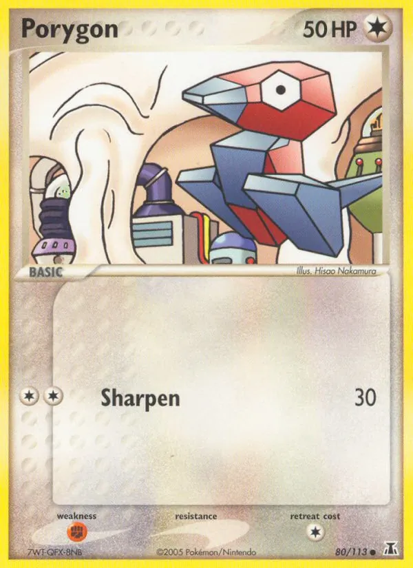 Carta Porygon, número 80/113 da coleção Delta Species