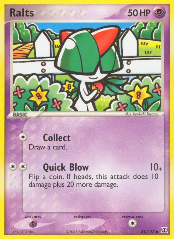Carta Ralts, número 81/113 da coleção Delta Species