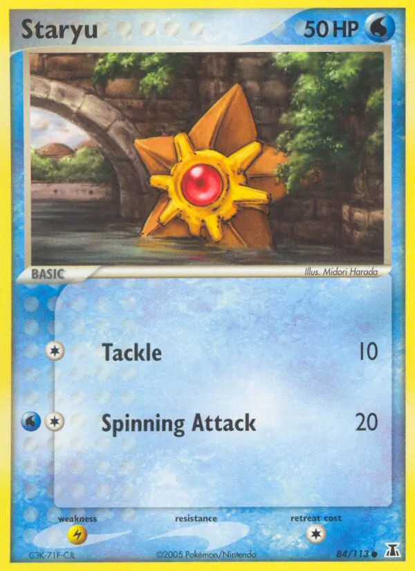 Carta Staryu, número 84/113 da coleção Delta Species