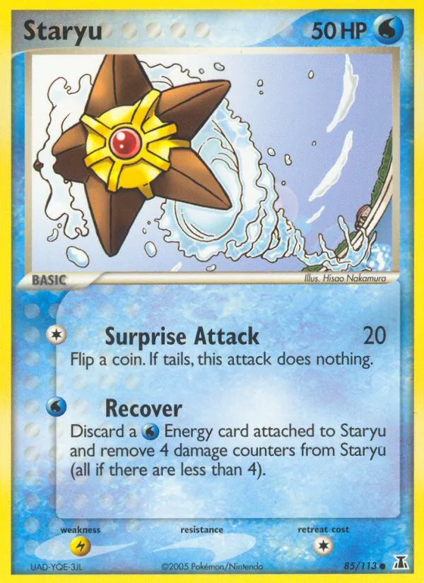 Carta Staryu, número 85/113 da coleção Delta Species
