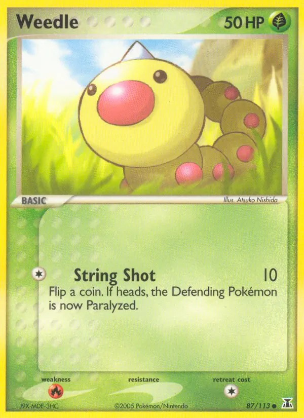 Carta Weedle, número 87/113 da coleção Delta Species