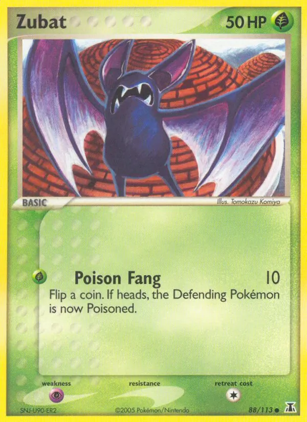 Carta Zubat, número 88/113 da coleção Delta Species