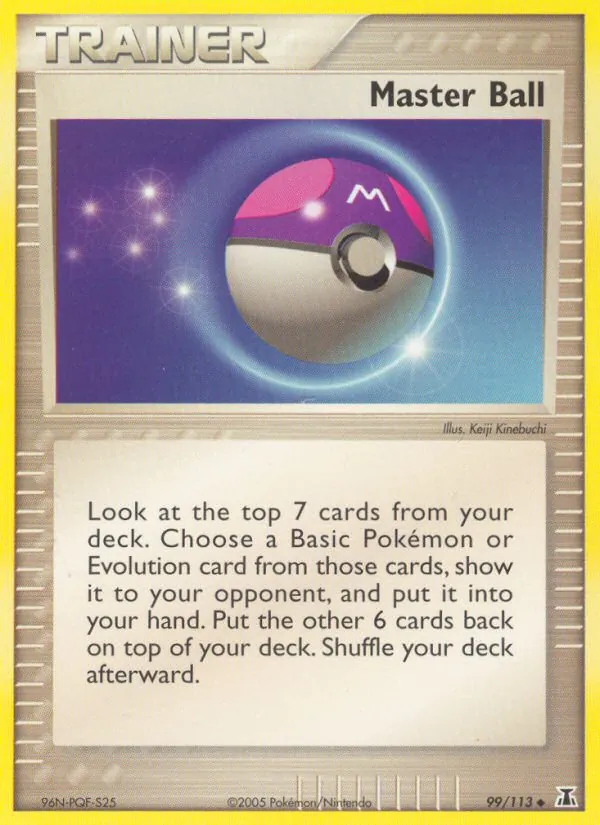 Carta Master Ball, número 99/113 da coleção Delta Species