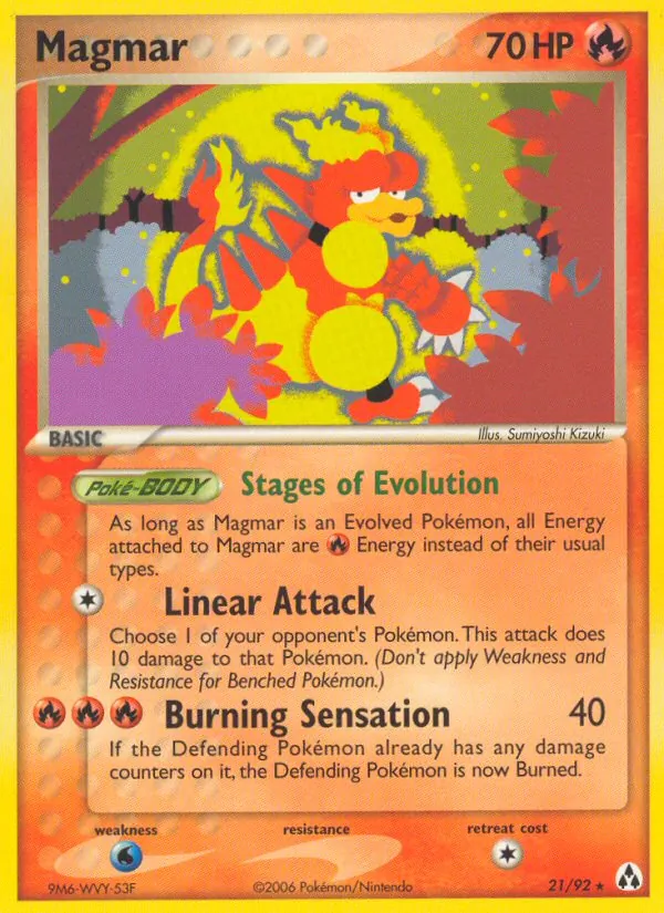 Carta Magmar, número 21/92 da coleção Legend Maker