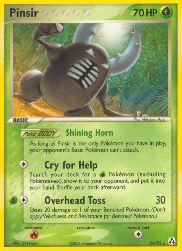 Carta Pinsir, número 24/92 da coleção Legend Maker