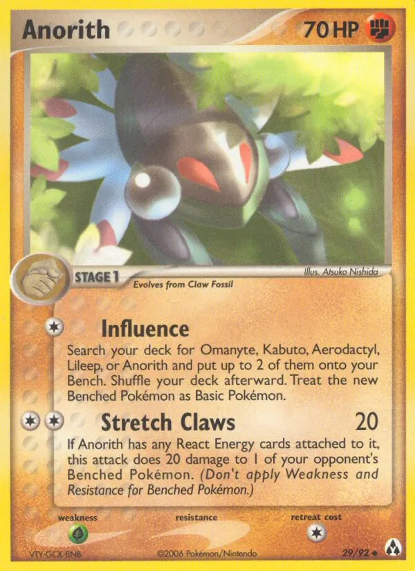 Carta Anorith, número 29/92 da coleção Legend Maker