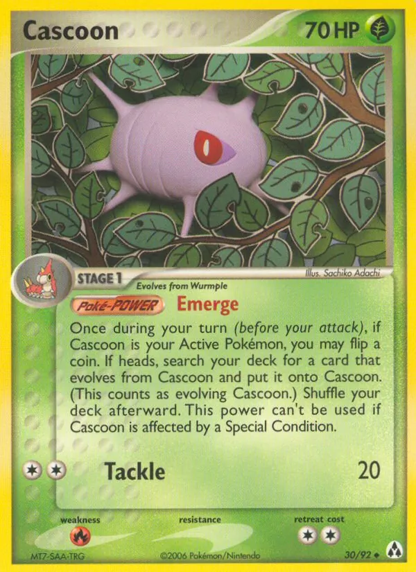 Carta Cascoon, número 30/92 da coleção Legend Maker