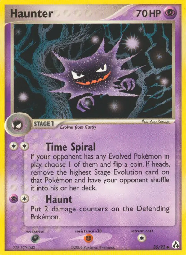 Carta Haunter, número 35/92 da coleção Legend Maker