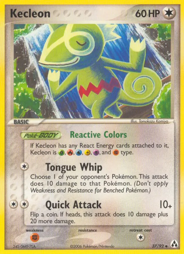 Carta Kecleon, número 37/92 da coleção Legend Maker