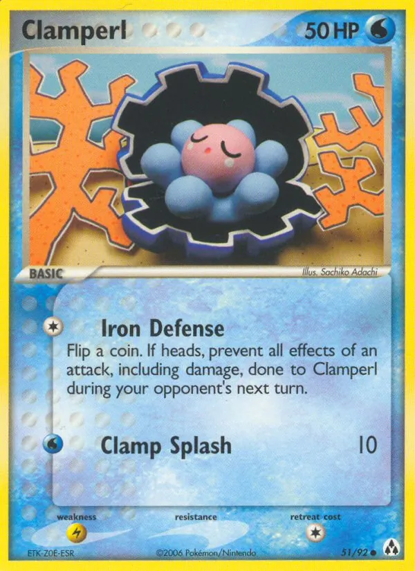 Carta Clamperl, número 51/92 da coleção Legend Maker