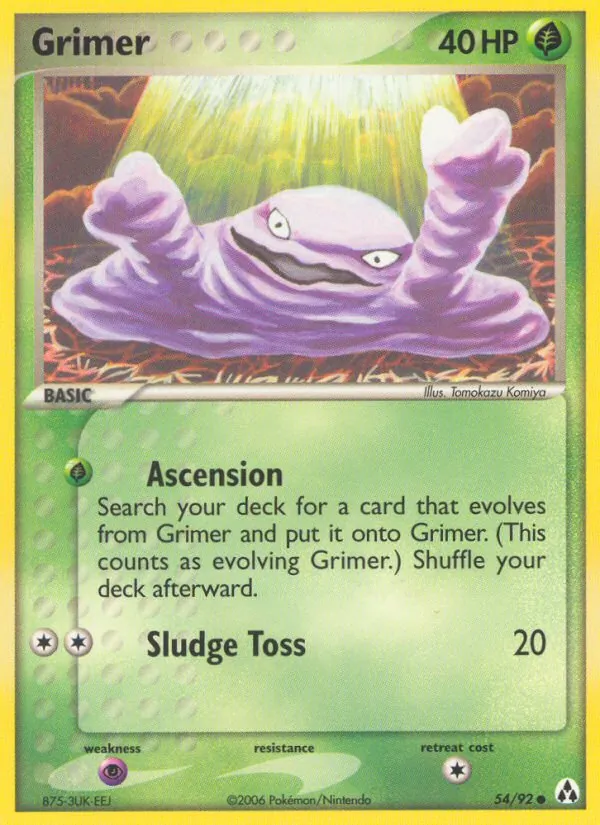 Carta Grimer, número 54/92 da coleção Legend Maker