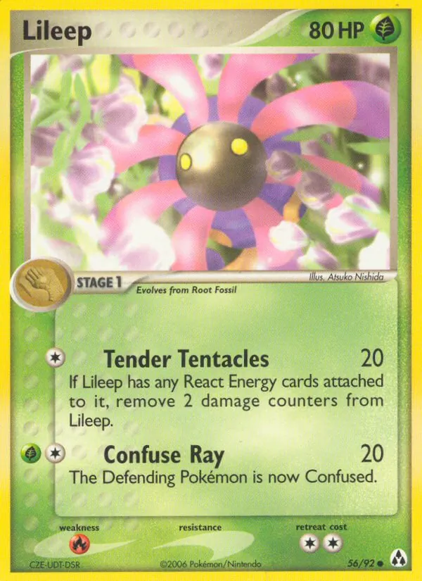 Carta Lileep, número 56/92 da coleção Legend Maker