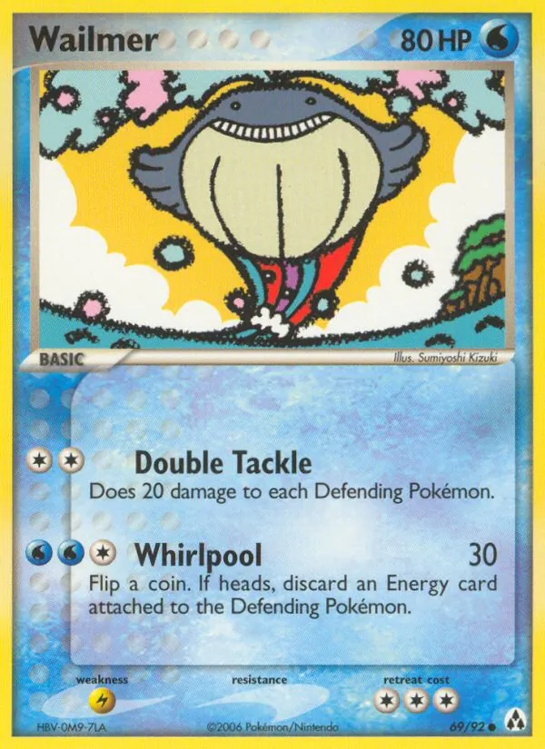 Carta Wailmer, número 69/92 da coleção Legend Maker