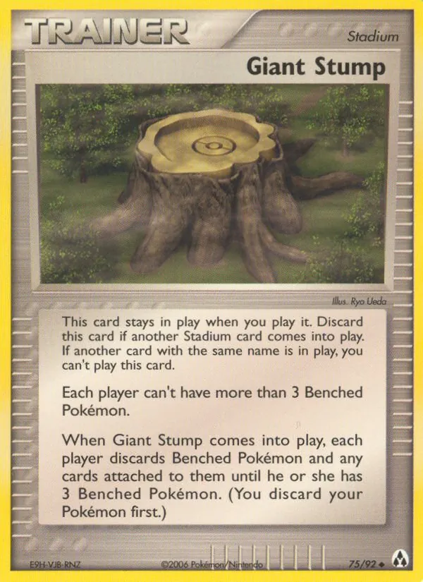 Carta Giant Stump, número 75/92 da coleção Legend Maker
