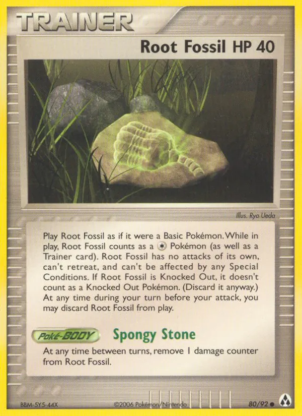Carta Root Fossil, número 80/92 da coleção Legend Maker