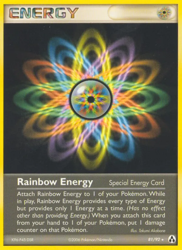 Carta Rainbow Energy, número 81/92 da coleção Legend Maker