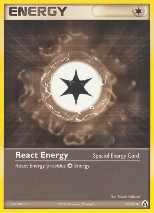 Carta React Energy, número 82/92 da coleção Legend Maker