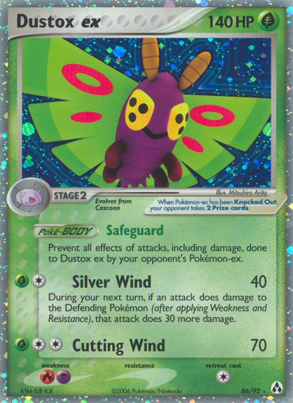 Carta Dustox ex, número 86/92 da coleção Legend Maker