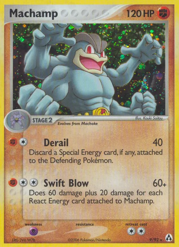 Carta Machamp, número 9/92 da coleção Legend Maker