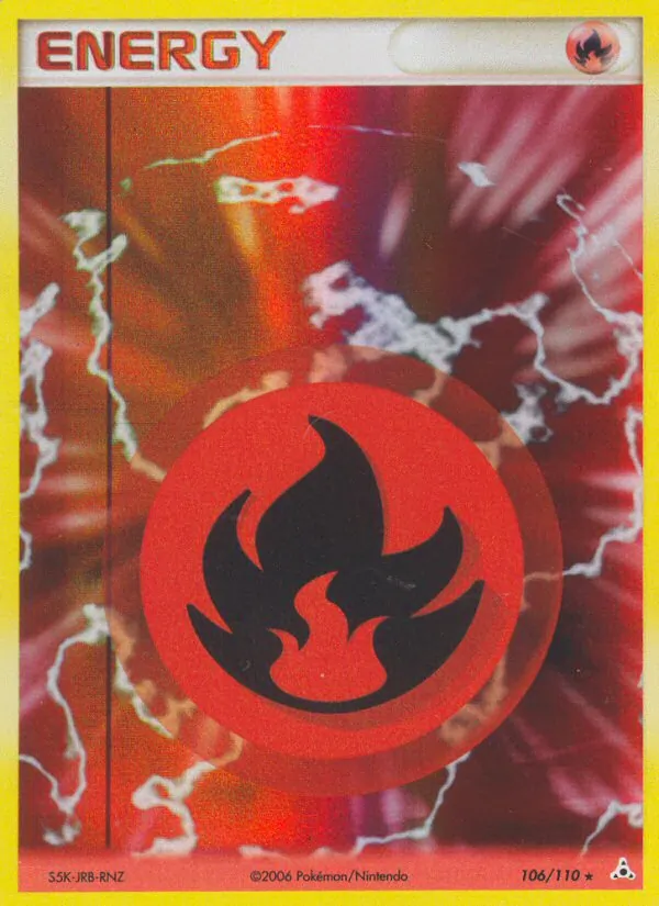 Carta Fire Energy, número 106/110 da coleção Holon Phantoms