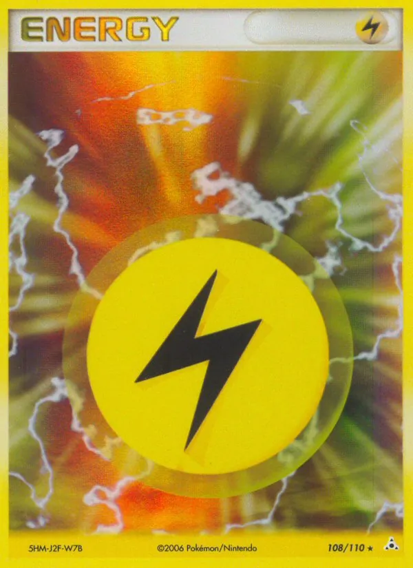 Carta Lightning Energy, número 108/110 da coleção Holon Phantoms