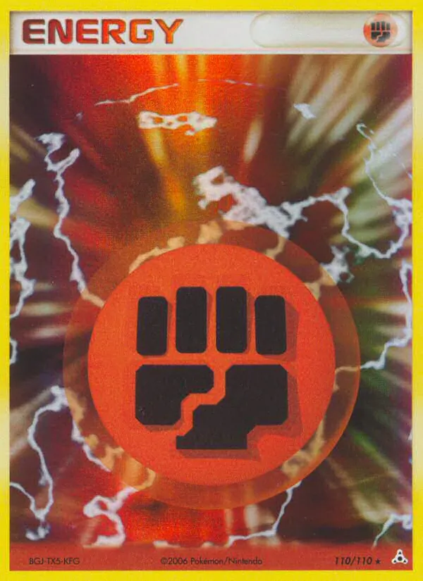 Carta Fighting Energy, número 110/110 da coleção Holon Phantoms